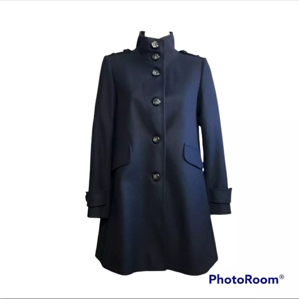 Antonio Melani Black short pea coat Coat Wool NWOT preppy like J. Crew Sezane